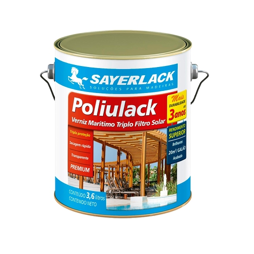 VERNIZ MARÍTIMO BRILHANTE POLIULACK [SAYERLACK] 3,... - CS Tintas