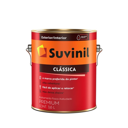 TINTA ACRÍLICA BRANCO FOSCO CLÁSSICA [SUVINIL] 3,6... - CS Tintas