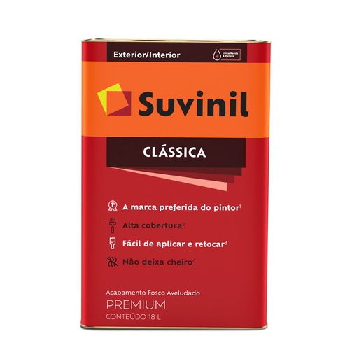 TINTA ACRÍLICA BRANCO FOSCO CLÁSSICA [SUVINIL] 3,6... - CS Tintas