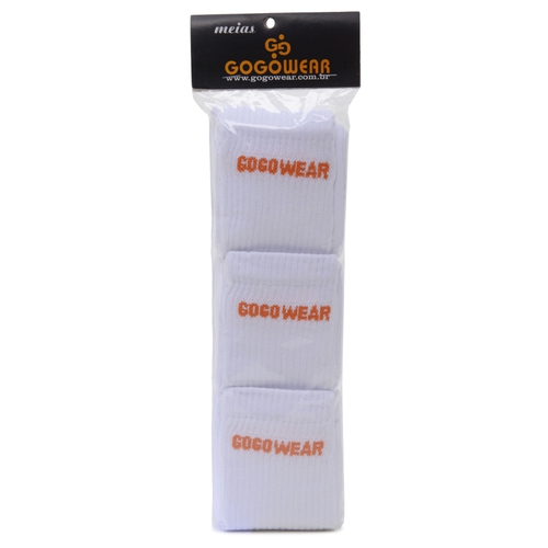 Kit Meia Cano Médio Branca Gogowear - Loja Gogowear