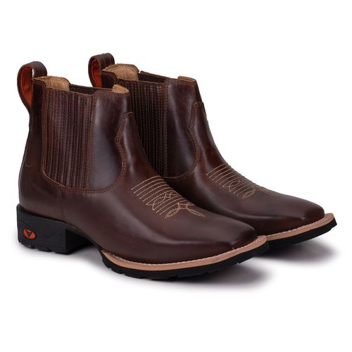 Botina Country em Couro Masculina Fossil Tabaco - ... - AGRESSIVO