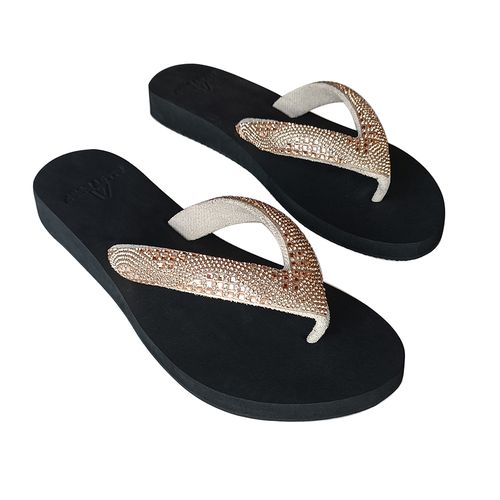 Chinelo para dismetria, tiras com cristal rose pal... - ALLEY SURF