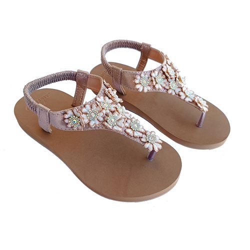 Sandália dismetria rose cristal floral - SCN- fl... - ALLEY SURF