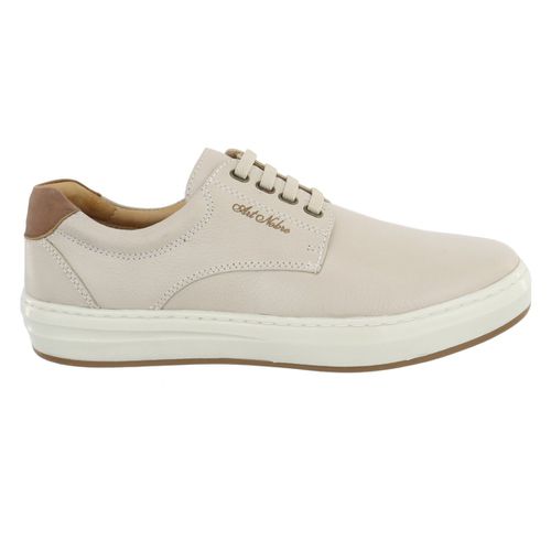 Sapatênis Casual 100% Couro Masculino Gelo - Ref. 3115 - ART NOBRE CALÇADOS ONLINE