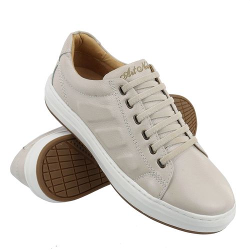 Sapatênis Casual Ultra Masculino 100% Couro Gelo - Ref. 3150 - ART NOBRE CALÇADOS ONLINE
