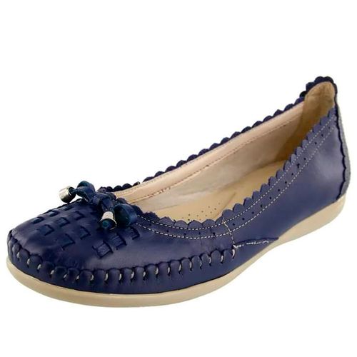 Sapatilha Feminina Azul de Couro - Ref. 1937 - ART NOBRE CALÇADOS ONLINE