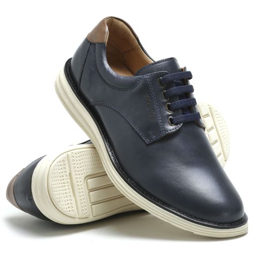 Sapato Casual Masculino Marinho 100% Couro - Ref. 3205 - ART NOBRE CALÇADOS ONLINE