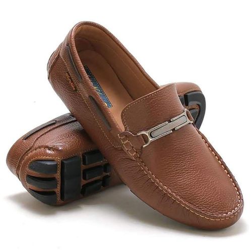 Sapato Mocassim Drive Masculino Whisky 100% Couro - Ref. 3450 - ART NOBRE CALÇADOS ONLINE