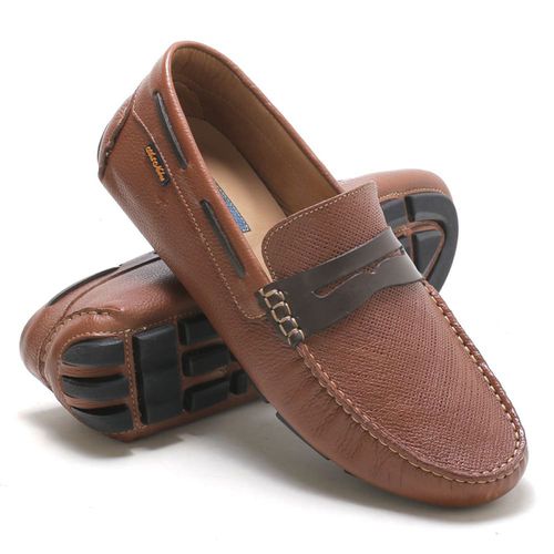 Sapato Mocassim Drive Masculino Havana 100% Couro - Ref. 3453 - ART NOBRE CALÇADOS ONLINE