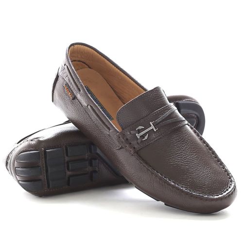 Sapato Mocassim Drive Masculino Café 100% Couro - Ref. 3460 - ART NOBRE CALÇADOS ONLINE