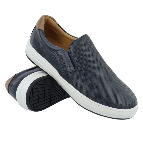 Sapatênis Masculino Iate 100% Couro Marinho - Ref. 3102 - ART NOBRE CALÇADOS ONLINE