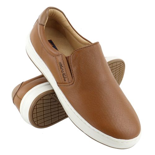 Sapatênis Masculino Iate 100% Couro Whisky - Ref. 3102 - ART NOBRE CALÇADOS ONLINE