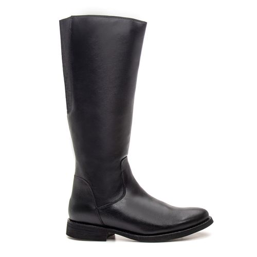 BOTA MONTARIA FEMININA COURO PRETO 