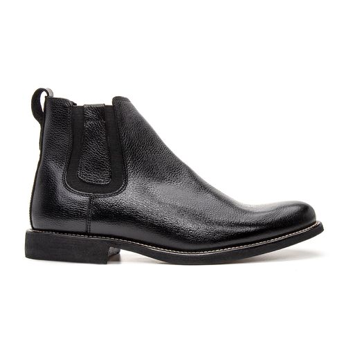 BOTA CHELSEA ANATÔMICA COURO FLOATHER PRETO