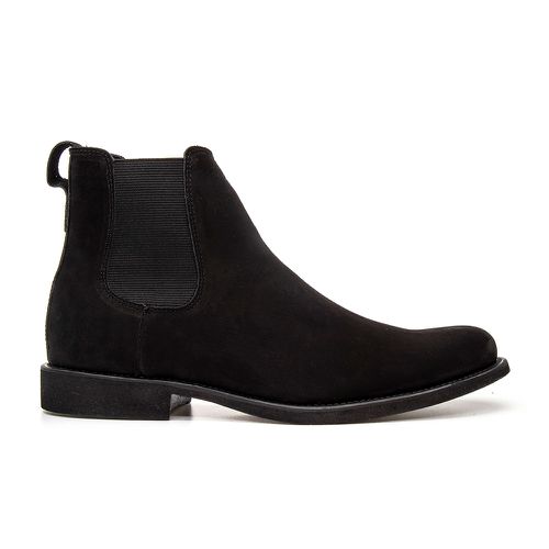 BOTA CHELSEA ANATÔMICA COURO NOBUCK PRETO