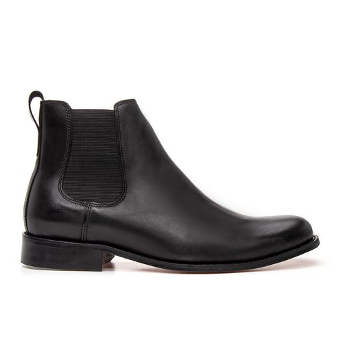 BOTA CHELSEA COM SOLADO EM COURO - NOBRE PRETO