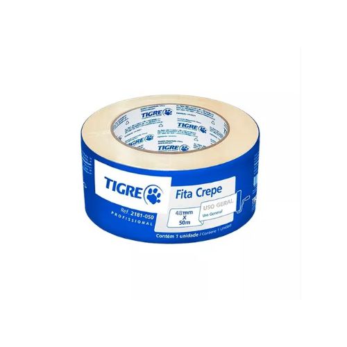 FITA CREPE 48MM X 50M TIGRE - Marjo Material de Construção