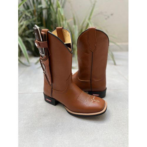 BOTA TEXANA EM COURO MUSTANG BORDADO FLORÃO BASICO... - Botas Texanas Bruto