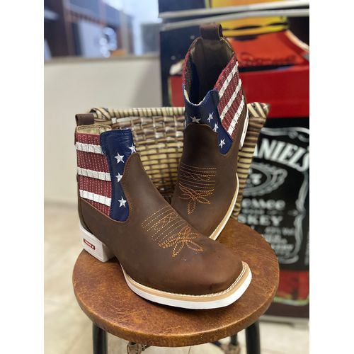 BOTINA ESTADOS UNIDOS SOLADO BRANCO - BM7 - Botas Texanas Bruto