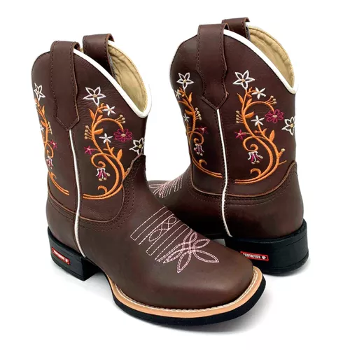 BOTA CAPOTINHA EM COURO BORDADOS FLORES - capo4 - Botas Texanas Bruto