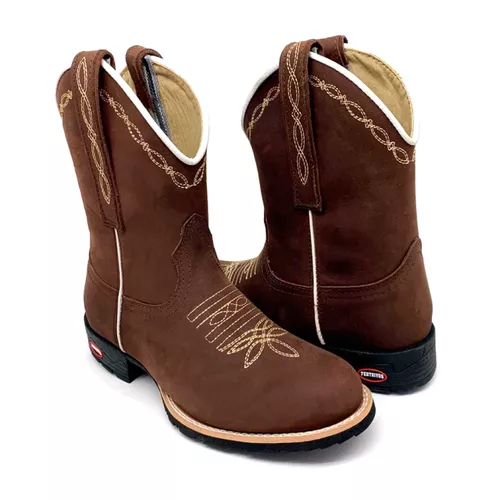 BOTA CAPOTINHA EM COURO MARROM - capo5 - Botas Texanas Bruto
