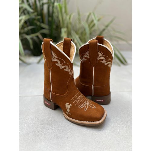 TEXANA CANO CAPOTINHA EM COURO BORDADO CAVALO - CA... - Botas Texanas Bruto