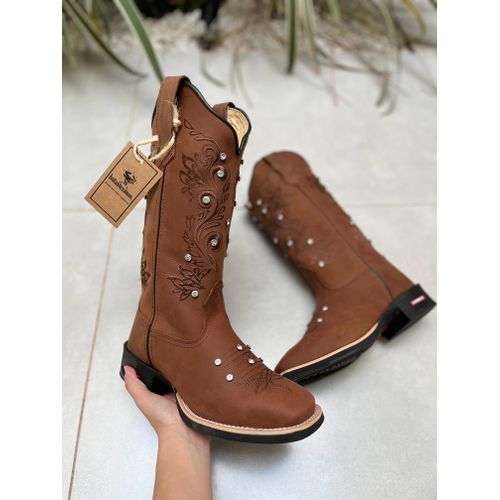 PRONTA ENTREGA - BOTA TEXANA EM COURO HORSE NESCAU... - Botas Texanas Bruto