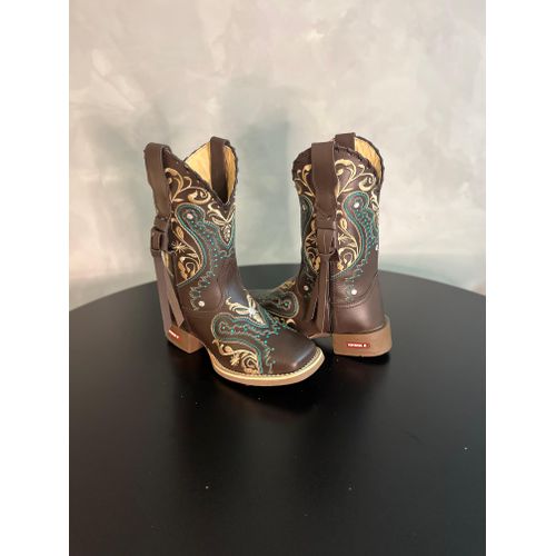 BOTA TEXANA EM COURO BORDADO TRIBAL COM CORDINHAS ... - Botas Texanas Bruto