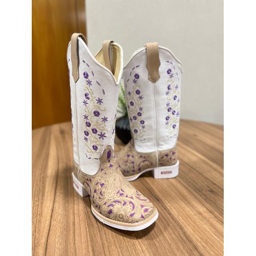 BOTA TEXANA EM COURO A LASER PINTURA CAVALO E BORD... - Botas Texanas Bruto