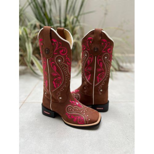 PRONTA ENTREGA - BOTA TEXANA EM COURO BORDADO TRIB... - Botas Texanas Bruto