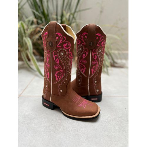 PRONTA ENTREGA - BOTA TEXANA EM COURO BORDADO TRIB... - Botas Texanas Bruto