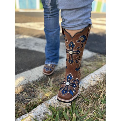 PRONTA ENTREGA - BOTA TEXANA EM COURO MARROM A LAS... - Botas Texanas Bruto