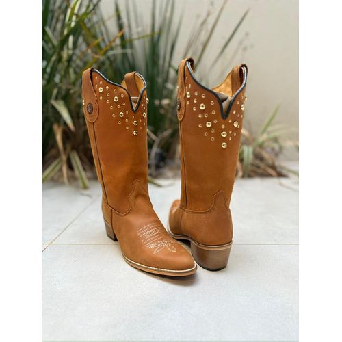 BOTA TEXANA EM COURO HORSE HAVANA BORDADO BASICO S... - Botas Texanas Bruto