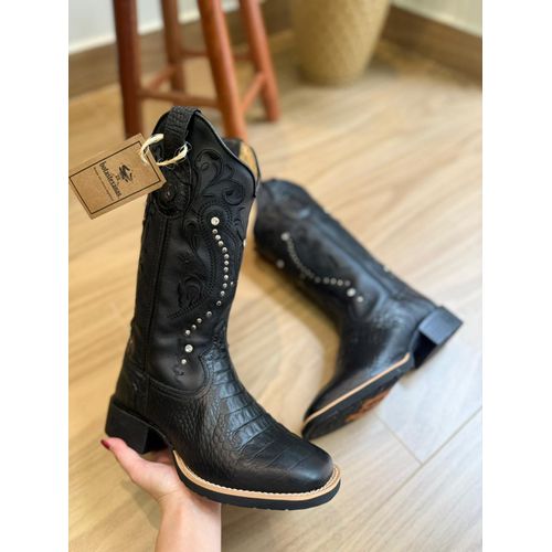 PRONTA ENTREGA BOTA TEXANA EM COURO ESTILIZADO JAC... - Botas Texanas Bruto