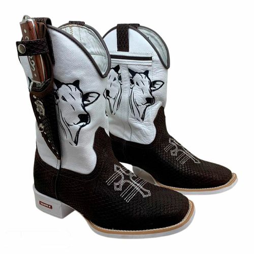 KIT TEXANA NELORE + BAINHA + FACA + SUPORTE PARA C... - Botas Texanas Bruto