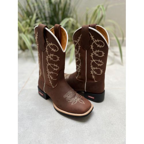 BOTA TEXANA EM COURO BORDADO ARAME - BTM36 - Botas Texanas Bruto
