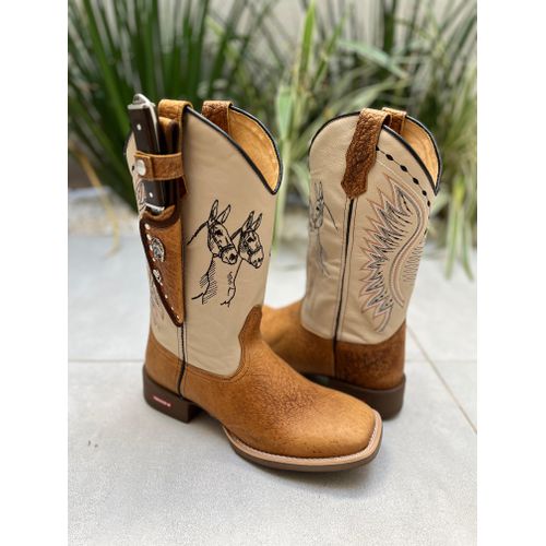 KIT TEXANA MULAS + BAINHA + FACA - btm7 - Botas Texanas Bruto