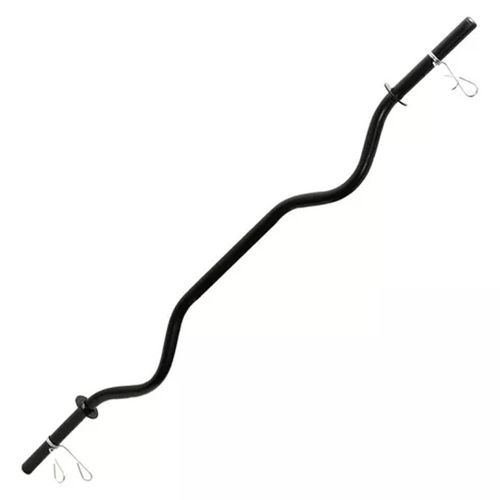 Barra w musculação oca preto 120cm