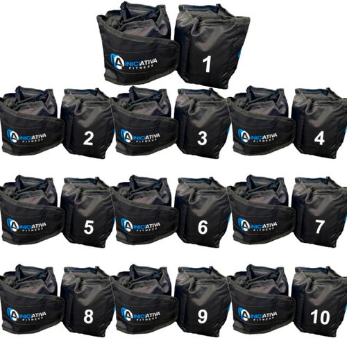 Kit 10 caneleiras de peso 1kg a 10kg par | iniciativa fitness