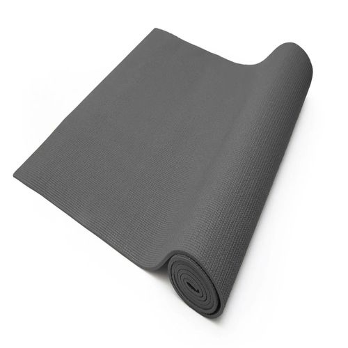 Tapete de yoga cinza 6mm antiderrapante pilates