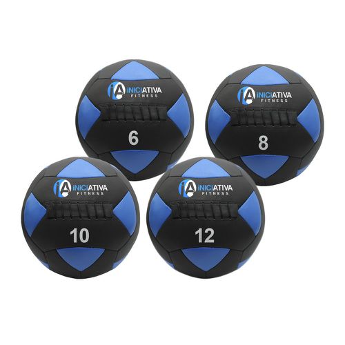 Kit 4 bolas wall ball 6kg, 8kg, 10kg e 12kg | iniciativa fitness