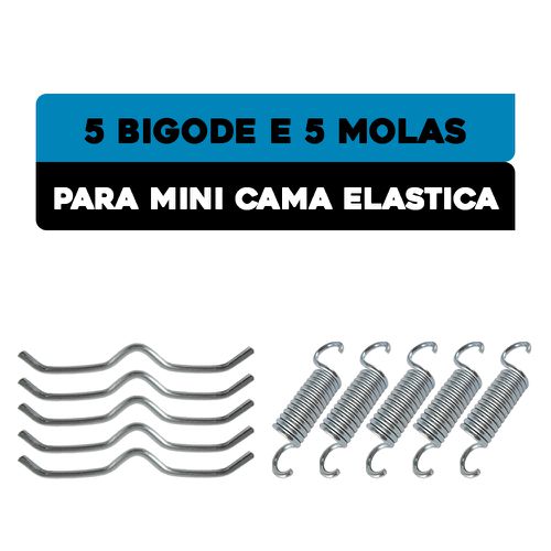 Kit 5 unidades bigode e 5 unidades mola para jump 