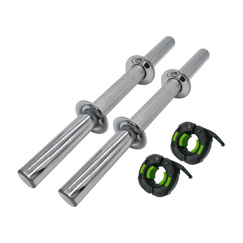 Kit 2 barras maciças 40cm c/ lock jaw | iniciativa fitness