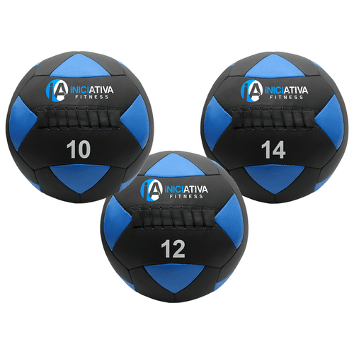 Kit 3 bolas wall ball 10kg, 12kg e 14kg | iniciativa fitness