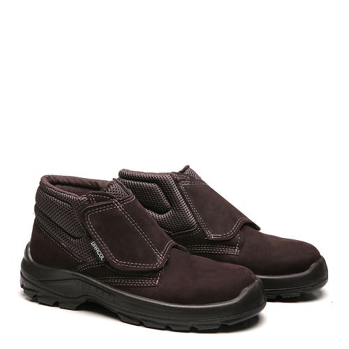 BVNN BOTINA VELCRO NOBUCK MARROM CAFÉ - Bracol