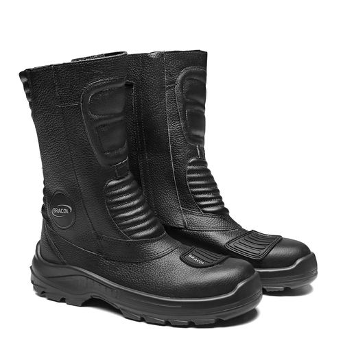 BPS COTURNO ZÍPER PRETO COURO HIDROFUGADO MOTOCICLISTA - Bracol