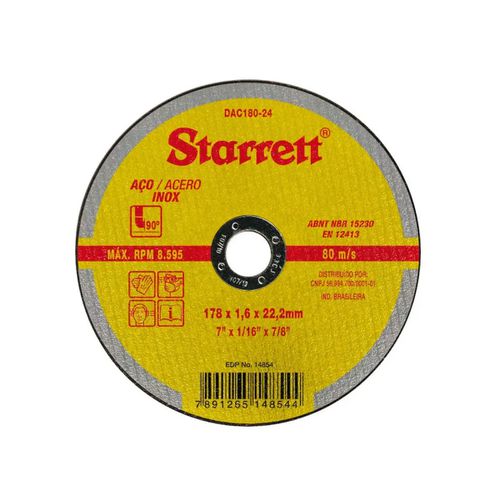Disco Abrasivo de Corte Inox - AÇO 7"