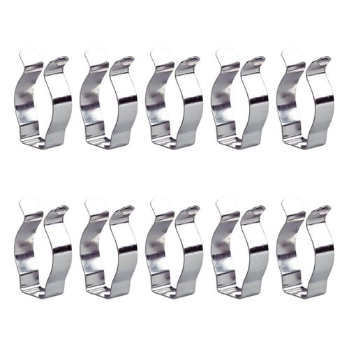 Kit 10 Abraçadeiras Metal p/Lâmpada T8 Tubular