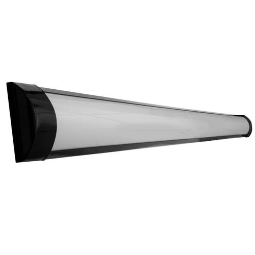 Luminaria Led Sobrepor Linear Slim Preta 120cm 36w 6500k