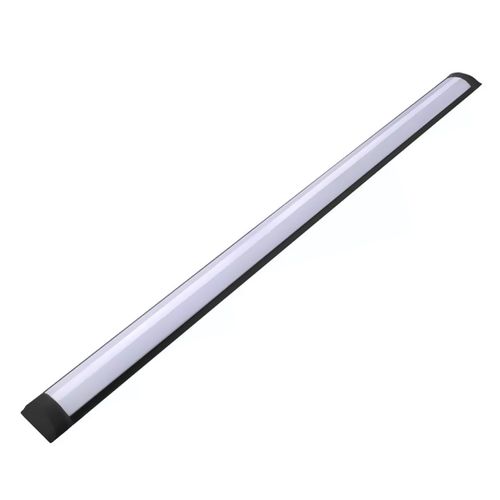 Luminária Sobrepor Linear Slim Preta 36W 4000K 120cm